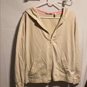 Cream Zip-Up Hoodie